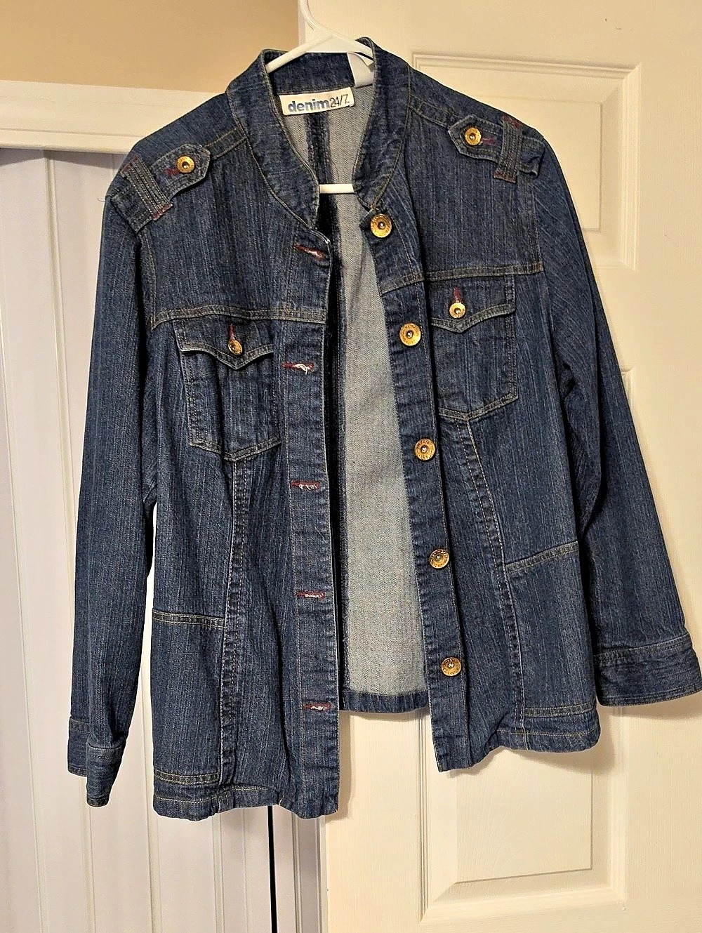 24/7 Denim Jacket Blue Size 16W Excellent Condition